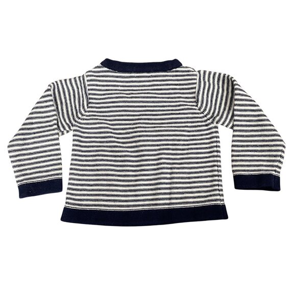 Jacadi Paris Baby Stripe Sweater W/Anchor Embroidery Size 23M (24) 100% Cotton - Picture 2 of 5